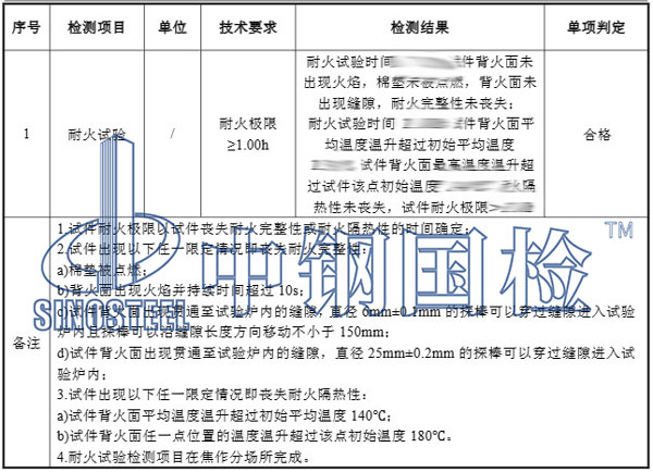 防火玻璃檢測(cè)項(xiàng)目結(jié)果